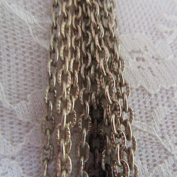 Vintage Chico's brown and gold multi chain long necklace - Picture 3 of 6